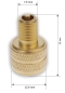Preview: Ventiladapter von EM Ventil auf Auto 8mm Reduktion Nutzfahrzeug LKW Reifenventil